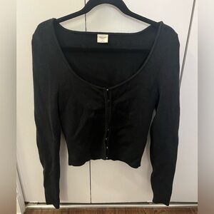 Black Abercrombie Hook and Eye Cardigan, size S